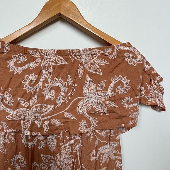 Minkpink Revolve Nusa Dua Off Shoulder Jumpsuit Paisley Print women’s size M - Picture 11 of 14